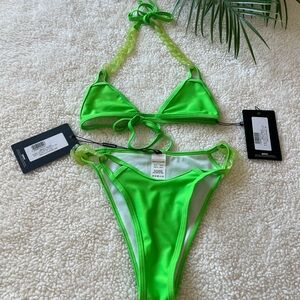 PrettyLittleThing Bright Green Bikini